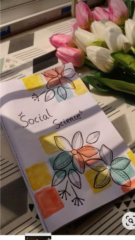 Aesthetic Boarders Designs, Card Making Flowers, Diy Canvas Art Easy, Project Cover Page, File Decoration Ideas, School Book Covers, Kids Canvas Art, Front Cover Designs, Front Page Design