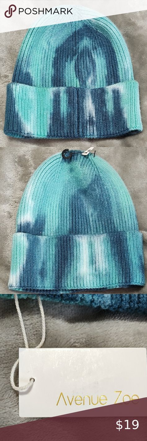 Avenue Zoe Blue Tie-Dye Beanie NWT Blue Tie, Blue Tie Dye, Tie Dye, Dye, Plus Fashion, Closet, Fashion Tips, Fashion Trends, Blue