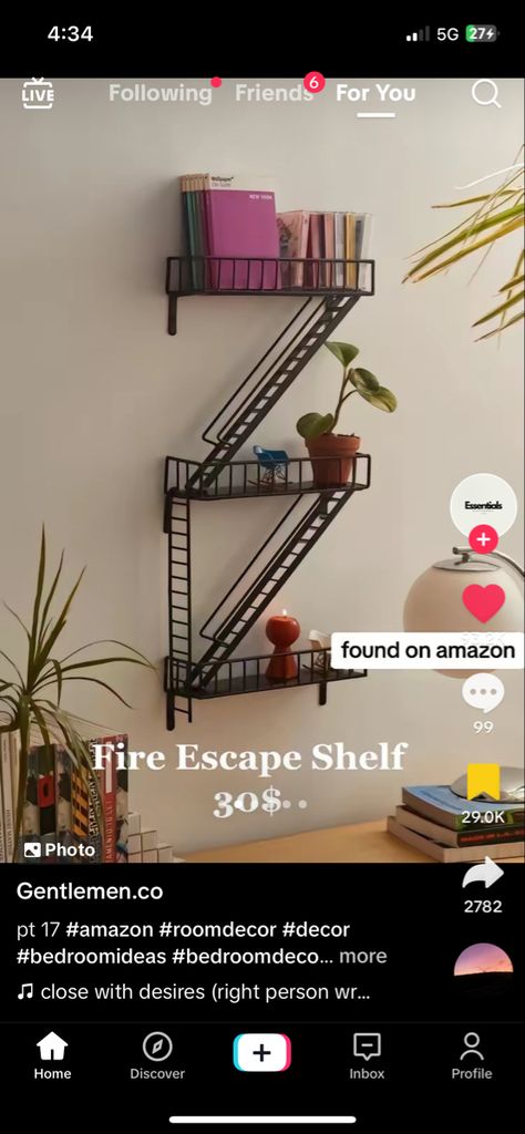 Fire Escape Shelf, Portland Apartment, Wall Fires, Maximalist Home, Fire Escape, Yarn Ball, Room Inspo, Bookshelves, House Design