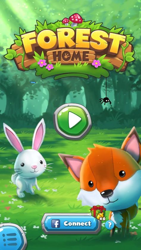 Forest Home #gameui # Cuong Nguyen, Forest Games, Coin Games, Match 3 Games, Game Gui, Bg Design, Game Logo Design, Game Title, Splash Screen