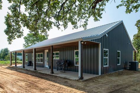 Questions about Barndominiums? Prices? Floor plans? Builders? General information? Photos, videos, interviews. If the topic is Barndominiums, we probably have the answer. Stop by today! 3 Bd 2 Bath Barndominium, Simple Pole Barn Homes Floor Plans, 1200 Square Foot Barndominium, 2 Bedroom Barndominium, Metal Shop Houses, Building A Barndominium, Metal Houses, Barn Dominium, Shop Houses