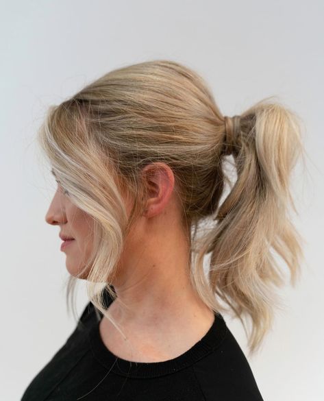 Short Hair Party Pony, Short Ponytail Hairstyles Wedding, High Pony Medium Length Hair, Bridesmaid Ponytail Short Hair, Bridesmaid Ponytail Hairstyles Medium Length, Formal Ponytail Hairstyles Short Hair, Pony Tailed Hairstyle Short Hair, Medium Length Ponytail Hairstyles, Annabeth Costume