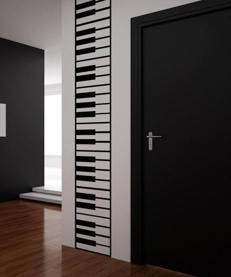 Piano Keys Wall Decal Sticker. Musical Instrument Decor. #OS_MB887 Musician Room, Key Wall Decor, Music Room Decor, Piano Room, Piano Keyboard, Piano Keys, Music Decor, Wall Paint Colors, Music Themed