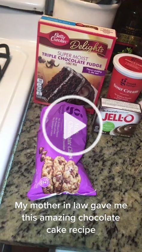 Logan Ashley (@loeyslifexo) has created a short video on TikTok with music Paradise. | This cake is amazingggg 🍫🍰 #chocolatecake #foodtik #cake #chocolate #desserttiktok #yum #puddingcake | My mother in law gave me this amazing chocolate cake recipe | 1 box chocolate cake | 1 box instant chocolate pudding | ... Chocolate Fudge Box Cake Mix Recipes, Chocolate Fudge Box Cake Recipe, Moist Box Chocolate Cake Recipe, Cake Box Chocolate Cake, How To Dress Up A Boxed Chocolate Cake, Chocolate Box Cake Mix Hacks Pudding, Moist Chocolate Cake Recipe Boxes, Box Cake Mix Recipes Chocolate Instant Pudding, Chocolate Cake With Box Cake