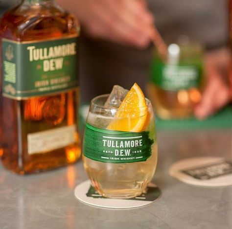 Tullamore Dew Cocktails, Whiskey Tonic, Tullamore Dew, Whiskey Recipes, Whiskey Distillery, National Coffee Day, Orange Wedges, Bar Spoon, Whiskey Drinks