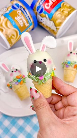 706K views · 5.7K reactions | Easter treats. Bunny cake pop cones 🐰 #cake #cakedecorating #cakepops #cakepop #cakepoptutorial #easterbunnies #easterideas #easterinspo #EasterBaking #spring #springtreats #springbaking #eastertreats #eastercake #treatmaker #dippedtreats #dippedinchocolate | beautyanddasweetz | Inspired · Whistling Ukulele Easter Cake Pop, Easter Cake Pops Ideas, Bunny Cakes, Bunny Pops, Easter Cake Pucks, Easter Bunny Oreo Pops, Bunny Cakepops, Easter Bunny Cupcakes In Ice Cream Cones, Bunny Popcorn Easter Treats