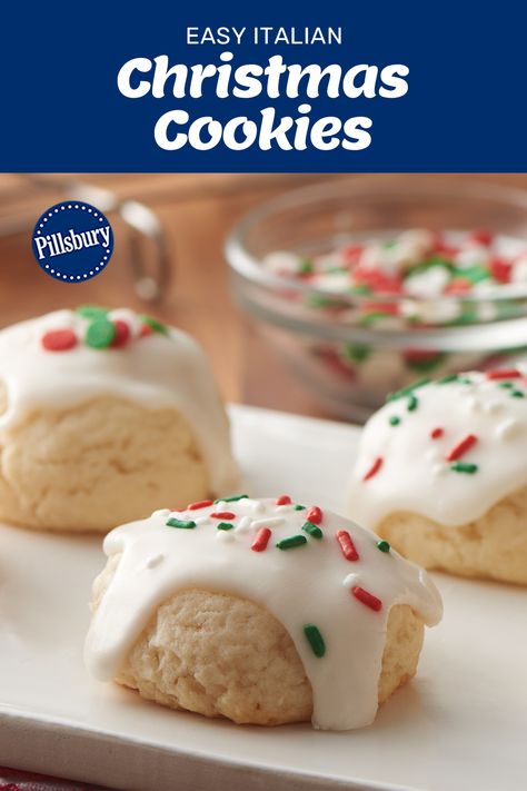 Pillsbury Easy Italian Christmas Cookies, Pillsbury Sugar Cookie Dough Recipes, Pillsbury Cookie Dough Recipes, Pillsbury Sugar Cookie Dough Ideas, Pillsbury Sugar Cookie Recipe, Sugarcookies Christmas, Pillsbury Christmas Cookies, Cookies Pillsbury, Pillsbury Sugar Cookie Dough