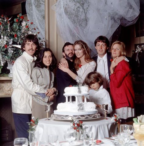 George And Olivia Harrison, George Harrison Son, Beatles Wedding, 80s Musicians, Paul And Linda, Olivia Harrison, Barbara Bach, Wedding April, With The Beatles