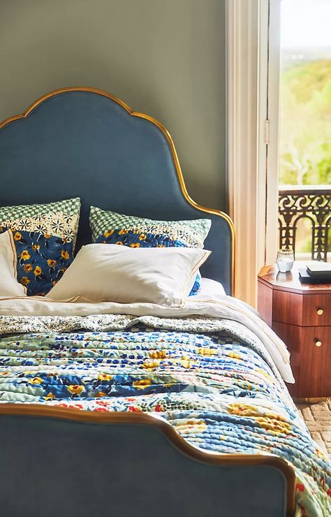 Unique Quilts & Bedding Coverlets | Anthropologie Anthropologie Quilt Bedding, Bedding Coverlets, Anthropologie Bedroom, Quilts Bedding, Anthropologie Bedding, Unique Quilts, Quilted Coverlet, Printed Quilt, Quilt Bedding