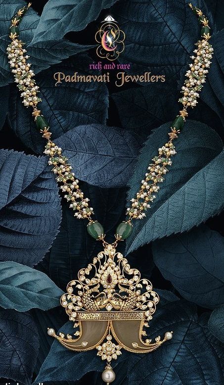 Puligoru Designs For Ladies, Gold Jewelry Outfits, Bridal Jewelry Vintage, Gold Jewelry Simple Necklace, Pearl Necklace Designs, Antique Bridal Jewelry, Mens Gold Jewelry, Bridal Diamond Jewellery, Indian Jewellery Design Earrings