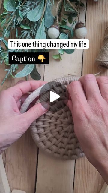 How To Make A Woven Basket, Paper Twine Crafts, How To Make A Basket, Basket Weave, How To Make Coiled Baskets, Yarn Coiled Baskets How To Make, Crochet Coiled Basket Tutorial, Uses For Baskets, Coiled Rope Basket Diy No Sew