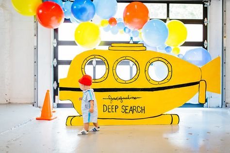 Beatles Birthday Party, Boys Birthday Party Ideas, Beatles Birthday, Beatles Party, The Life Aquatic, Fishing Birthday Party, Twin First Birthday, Balloons Birthday, Life Aquatic