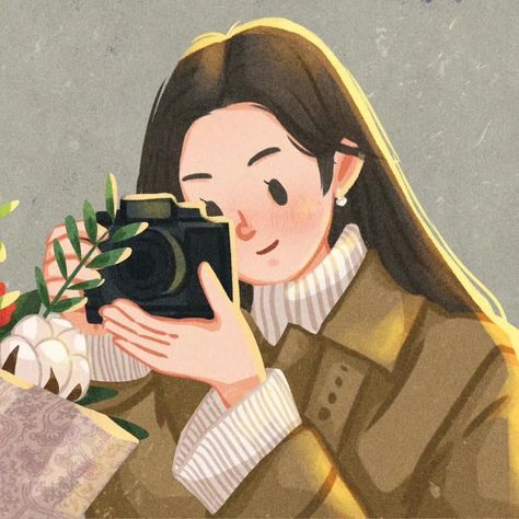 Kdrama Fan Art Wallpaper, Camera Cartoon, Nostalgic Art, Book Illustration Art, Ghibli Art, Girly Art Illustrations, Korean Art, Cartoon Profile Pics, Dreamy Art