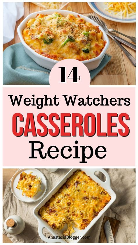 14 Easy and Healthy Weight Watchers Casseroles Recipes Weight Watcher Potluck Ideas, Weight Watcher Casseroles With Points, Weight Watcher Freezer Meals Make Ahead, Top Weight Watchers Recipes, Weight Watchers Prep Ahead Meals, Low Calorie Weight Watchers Recipes, Weight Watchers Stuffed Pepper Casserole, Weight Watcher Easy Dinner, Weight Watcher Dinner Recipes Families