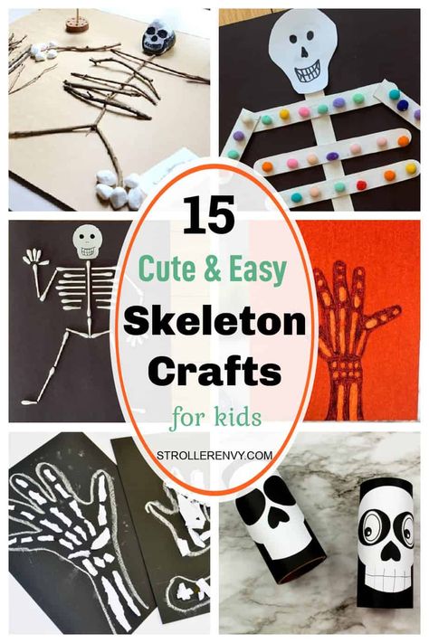 Halloween Craft Skeleton, Cotton Swab Skeleton Craft, Toddler Skeleton Craft, Skeleton Toddler Craft, Qtip Skeleton Craft For Kids, Q Tip Skeleton Craft Kids, Skeleton Crafts For Toddlers, Kids Skeleton Craft, Skeleton Crafts For Kids Preschool