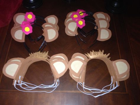 Monkey love headbands Monkey Headband, Monkey Halloween Costume, Banana Party, Monkey Costumes, Jungle Theme Classroom, Monkey Birthday, Animal Costumes, Kids Dress Up, The Very Hungry Caterpillar