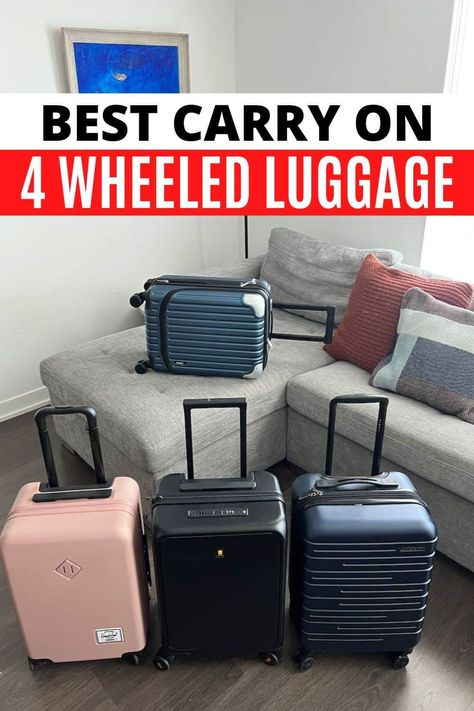 Looking to buy Four Wheeled Cabin Luggage? Our tested reviews feature the best brands manufacturing beautifully designed carry on luggage. Best Carry On Suitcase, Best Luggage Brands, Travelpro Luggage, Best Carry On Bag, Luxury Travel Destinations, Packing Luggage, Cabin Luggage, Blogger Photography, Best Carry On Luggage