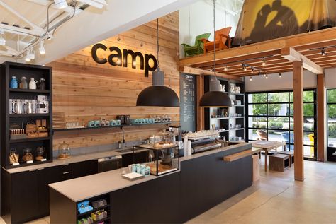 Camping Store, Camping Shop, Yellowstone Camping, Mountain Coffee, Coffee Places, Camping Coffee, Brand Creation, Coffee Shop Design, Coffee Design