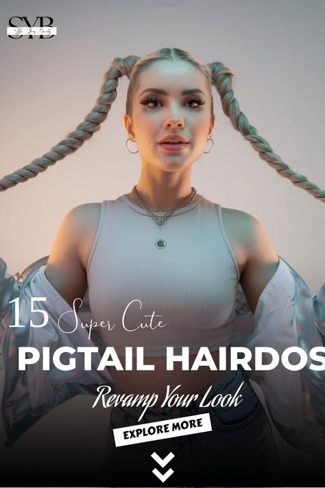 Pigtail twists, a fun and creative take on classic pigtails. Pigtail Twists, High Pigtails, Creative Look, Easy Hairdos, Pigtail Braids, Space Girl, Easy Braids, Soft Curls, Braided Hairstyles Easy