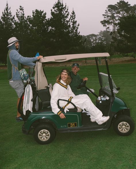 Golf Photoshoot Photo Ideas, Golf Course Photoshoot, Golf Photoshoot, Yearbook Photoshoot, Mens Golf Fashion, Golf Course Photography, Stag And Doe, Golf Pictures, Golf Theme