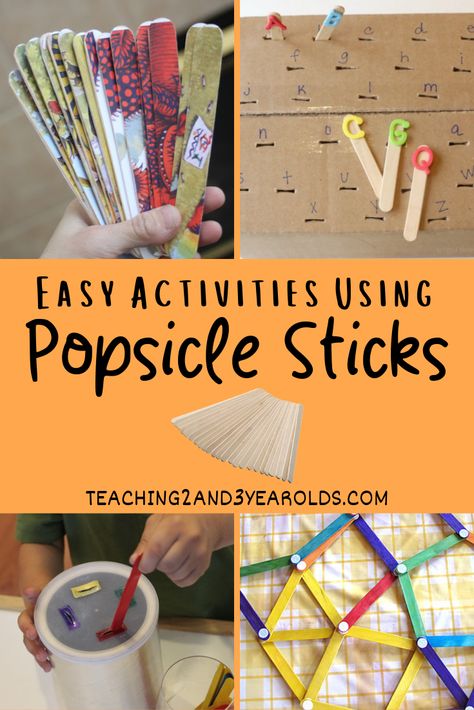 Colored Craft Stick Activities, Popsicle Sticks Activities Preschool, Preschool Popsicle Stick Activities, Popsicle Stick Sensory Play, Toddler Activities With Popsicle Sticks, Colored Popsicle Stick Activities, Toddler Popsicle Stick Crafts, Popsicle Stick Toddler Activity, Popsicle Stick Learning Activities