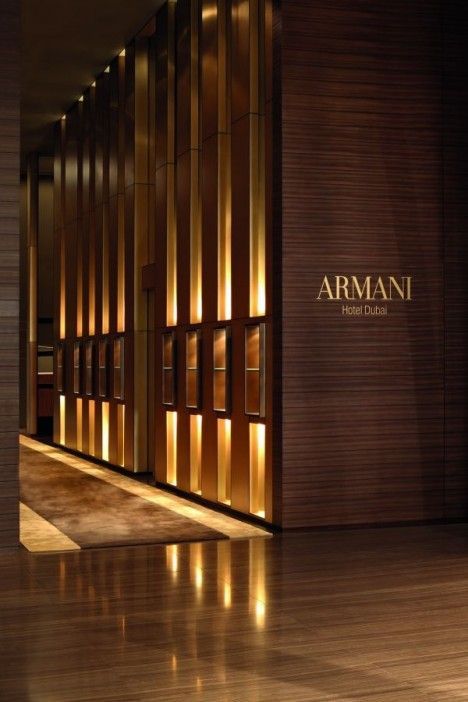 Boutique Hotel Lobby, Art Du Cuir, Armani Hotel Dubai, Armani Restaurant, Armani Hotel, Dubai Vacation, Moody Interiors, Dubai Real Estate, Dubai Luxury