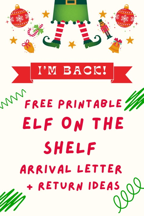 Wondering what to do when Elf on the Shelf arrives? I’ve got some Elf on the Shelf arrival ideas your kids won’t forget + Free Printable Elf on the Shelf Arrival Letter How To Introduce An Elf On The Shelf, Introducing The Elf For The First Time, Elf On The Shelf Ideas Arrival Letter, Elf Arrival Ideas New Letter, Elf On The Shelf Late Arrival Letter, Elf On A Shelf I’m Back Letter, Free Elf On The Shelf Arrival Letter, Elf On The Shelf Arrival Ideas Free Printable, Elf On The Shelf Letter Arrival