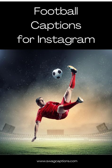 Score big on Instagram with our collection of catchy football captions! Level up your game with the perfect captions for your football pictures. #FootballCaptions #InstagramGoals #ScoreBig #FootballLove #GameDayVibes #SundayFunday #TouchdownTimes #TeamSpirit #GridironGlam #FootballFever #CaptionsThatKick #InstaFootball #SportsPhotography #GameFaceOn #VictoryVibes #FanModeOn Football Captions, Football Team Pictures, Football Fundraiser, Caption For Boys, Street Football, Football Trophies, Football Fever, Instagram Goals, Perfect Captions