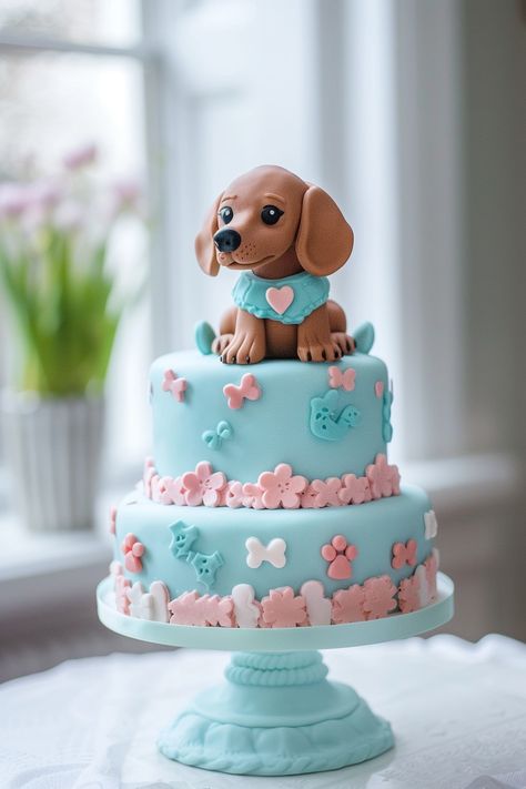 Cute and Creative Dachshund Birthday Cake Inspirations Weenie Dog Cake, Dachshund Birthday Cake, Weiner Dog Cake Dachshund, Dog Cakes For Kids, Birthday Cake For Dogs Design, Dog Birthday Cake Ideas, Dog Themed Birthday Cake Girls, Dog Lover Cake, Dachshund Cake