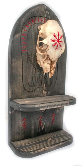 Viking Altar, Viking Magic, Animal Skull Decor, Viking Home, Viking Aesthetic, Norse Paganism, Viking Decor, Pagan Decor, Soap On A Rope