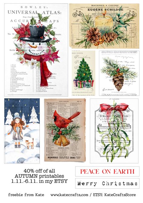 Free Snowmen Printables, Free Christmas Printables Vintage, Christmas Crafts Diy Projects, Free Vintage Printables, Christmas Ephemera, Vintage Christmas Images, Christmas Journal, Free Printable Art, Paper Crafts Card