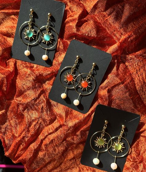 Happy Solar Eclipse Day! These are our fabulous Sun & Moon earrings that are so fitting! Are you going to be watching? . . . #solareclipse2024 #solareclipse ##earrings #sunearrings #sunandmoonearrings #handmadejewelry Sun Moon Earrings, Solar Eclipse, Moon Earrings, Sun Moon, Solar, Handmade Jewelry, Moon, Sun, On Instagram