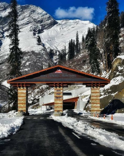 Kulu Manali Photography, Manali Aesthetic, Atal Tunnel, Kashmir Trip, Kullu Manali, India Travel Places, Mountain Aesthetic, Mountains Aesthetic, Romantic Road