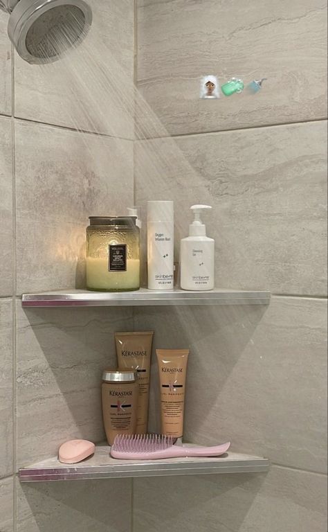 Shower Organization, Future Apartment Decor, Shower Skin Care, Apartment Aesthetic, Bathroom Inspiration Decor, Bathroom Inspo, Shower Routine, Dream Bathroom, The Script