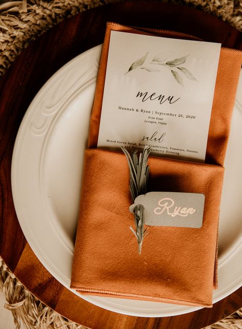 Rustic Burnt Orange Wedding Decor, Burnt Orange Napkins Wedding, Burnt Orange Party Theme, Boho Wedding Burnt Orange, Rust Wedding Napkins, Burnt Orange Weddings Round Table, Burnt Orange Terracotta Wedding, Rust Napkins Wedding, Wedding Table Decorations Burnt Orange