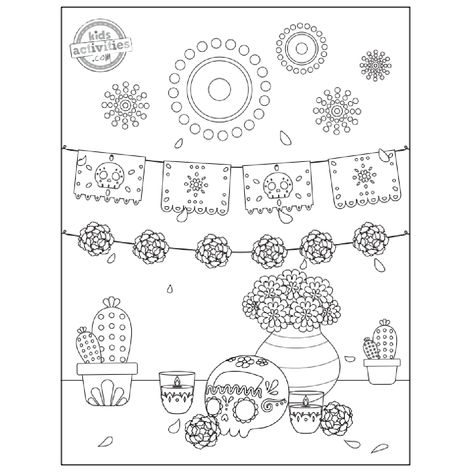 5 Beautiful Day of the Dead Coloring Pages for Dia De Muertos Celebration | Kids Activities Blog Day Of The Dead Printables Free, Day Of The Dead Coloring Pages, Halloween Week, All Souls Day, Coloring Activity, All Souls, Easy Coloring Pages, Esl Worksheets, Teacher Ideas