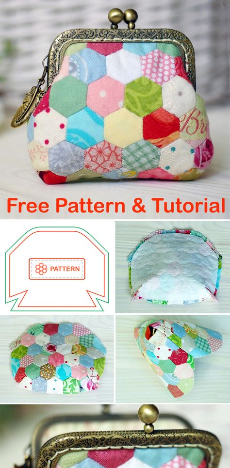 Coin Purse Pattern, Patchwork Purse, Coin Purse Tutorial, Bag Sewing Pattern, Sac Diy, Purse Tutorial, Joe Montana, Tutorial Ideas, Crazy Patchwork