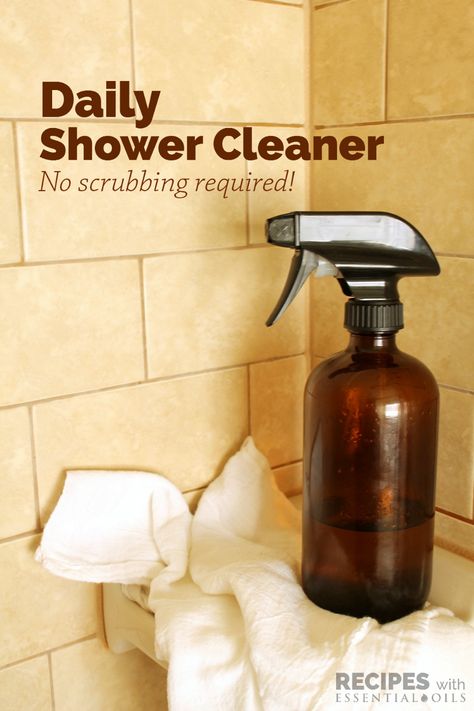 Daily Shower Cleaner, 365 Jar, Shower Spray, Essential Oils Cleaning, Cleaner Recipes, Deep Cleaning Tips, Homemade Cleaning Products, Safe Cleaning Products, Diy Cleaners