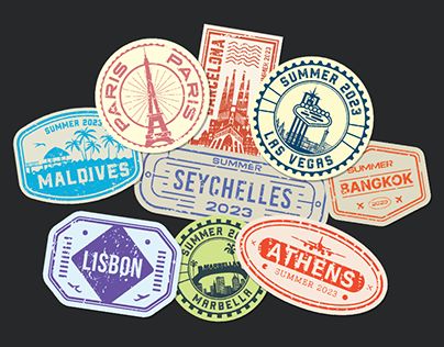 Passport Graphic Design, Passport Design, Las Vegas Summer, Tourist Agency, Paris Las Vegas, Travel Stamp, Travel Marketing, Passport Stamps, Graph Design