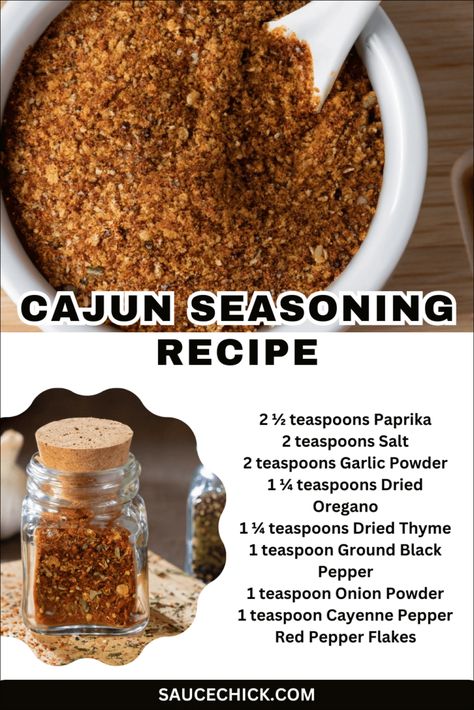 Cajun Seasoning Recipe: Homemade Blend for Louisiana Flavor Home Made Cajun Seasoning, Cajun Seasoning Recipes, Cajun Seasoning Blend, Diy Cajun Seasoning Easy, Diy Cajun Seasoning, Traditional Cajun Recipes, Homemade Seasoning Blends, Cajun Seasoning Recipe Easy, Jambalaya Seasoning Recipe