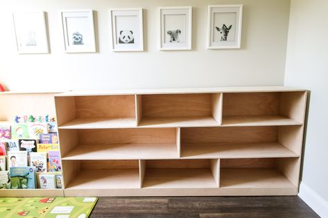 Unstyled toy shelf Diy Toy Shelf Storage, Toy Shelf Diy, Diy Toy Shelves, Montessori Shelf Diy, Diy Toy Shelf, Toy Shelf Organization, Ikea Wooden Shelves, Book Shelf Diy, Montessori Toy Storage