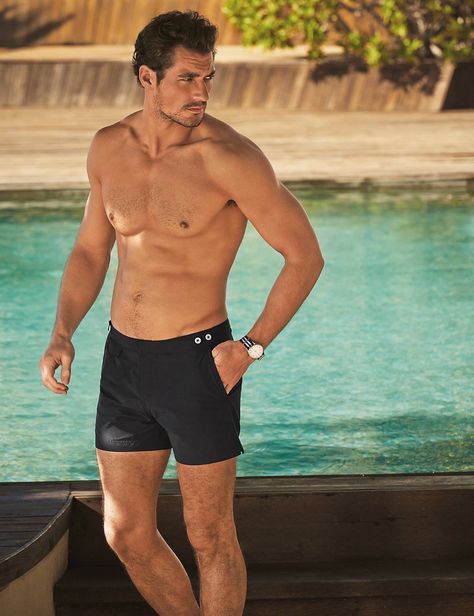 David Gandy David James Gandy, David James, Beachwear Collection, David J, David Gandy, Daniel Craig, Baywatch, Swimwear Collection, Male Body