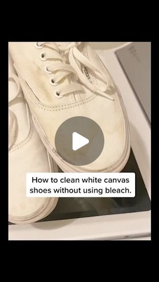 Jen Watson | Cleaning, Organizing, Home Tips & more. on Instagram: "How to clean white canvas shoes without using bleach.
.
Did you know that washing machines can cause wear and tear on your shoes and also potentially damage your wash drum? This is why I prefer to hand wash my shoes. I also do not like using bleach because a little too much can ruin your shoes. One time I used bleach to clean them and ultimately ended up yellowing them completely.😭

I have tried a few different methods over the years for cleaning white shoes but this one I find works the best for removing stains and whitening canvas shoes!💯👌🏽

Mix together 1 tablespoon of baking soda, 2 tablespoons of vinegar, 1/2 cup of warm water and a teaspoon of dish soap. Scrub onto the shoes using an old toothbrush then wipe it c Clean White Canvas Shoes, Cleaning White Shoes, Cleaning White Canvas Shoes, Clean Canvas Shoes, Homemade Shoes, How To Clean White Shoes, Brighten Whites, Organizing Home, Soap Scrub