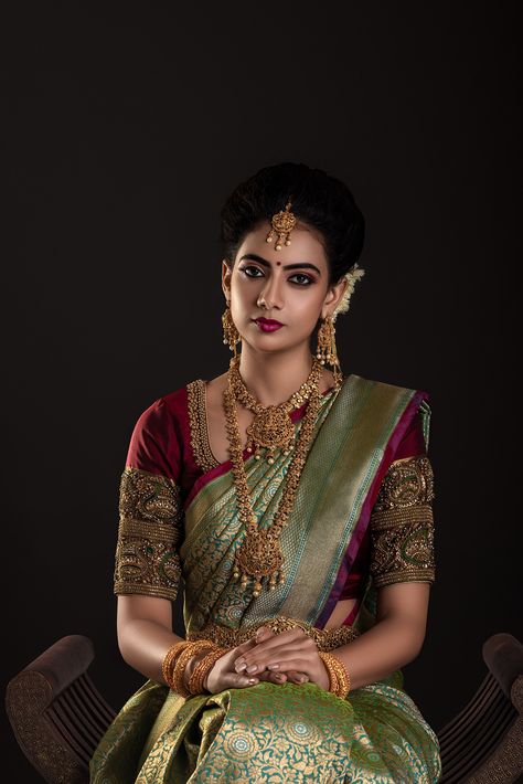 BRIDES'19 on Behance South Indian Wedding Saree, South Indian Bride Saree, Bridal Sarees South Indian, Indian Bridal Sarees, Wedding Saree Blouse, Wedding Saree Blouse Designs, Indian Bride Outfits, Wedding Saree Collection, Wedding Blouse Designs