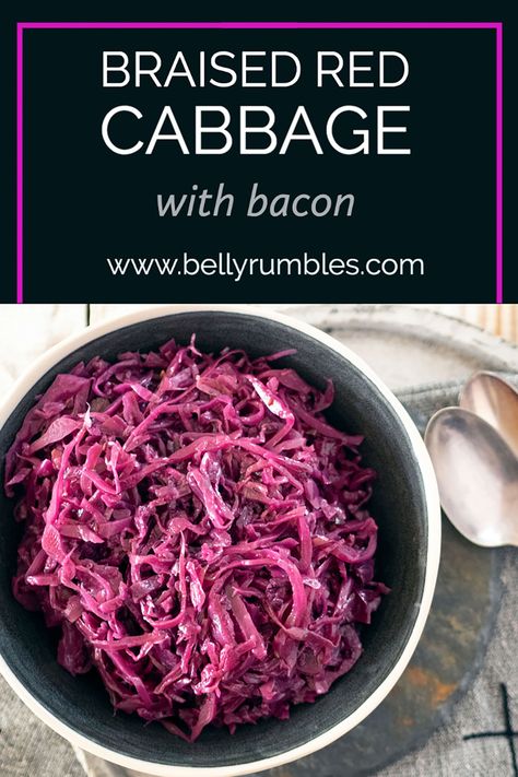 Red Cabbage With Bacon, Currant Jelly Recipe, Red Currant Jelly Recipe, German Red Cabbage Recipe, Christmas Recipes Sides, Red Currant Jelly, Purple Cabbage Recipes, Sauteed Red Cabbage, German Red Cabbage