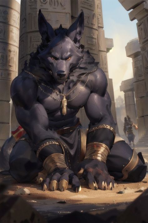 Werelion Art, Monster Boy Art, Animal Hybrids Art, Alpha Werewolf Art, Gif Wallpapers, Hot Werewolf Male, Anubis Werewolf, Hot Monster Art Male, Hot Monster Art