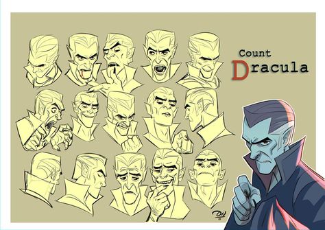 Dracula Character Design, Dracula Design, Dracula Character, Dracula Illustration, Vampire Character Design, David Navarro, Dracula Cartoon, Cartoon Shapes, Dracula Art