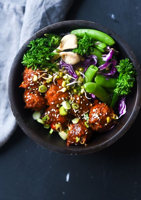 Gochujang Stir Fry, Gochujang Rice, Veg Bowl, Food For Entertaining, Cooking Eggplant, Vegan Meatballs, Small Food Processor, Fried Vegetables, Vegetable Stir Fry