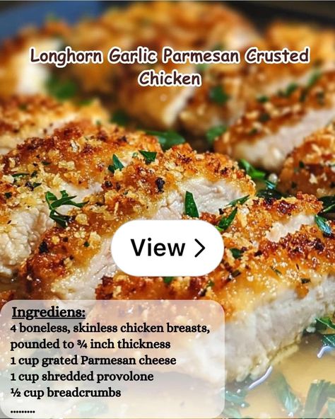 Lemon8 · Longhorn Garlic Parmesan Crusted Chicken 🍗 ✨ · @Nykilla✨ Easy Lemon Garlic Parmesan Chicken, Lemon Garlic Parmesan Chicken, Garlic Parmesan Crusted Chicken, Hungry Happens, Parmesan Crusted Chicken, Garlic Parmesan Chicken, Parmesan Chicken, Parmesan Crusted, Crusted Chicken