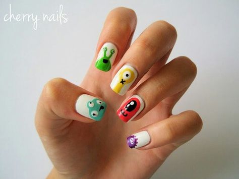 Monster Nails, Beauty Hacks Nails, Cherry Nails, Beauty Nails Design, Simple Gel Nails, Dream Nails, Little Monsters, Gorgeous Nails, Nails Nailart